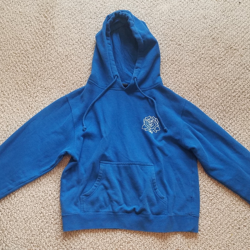 Blue Obey rose hoodie